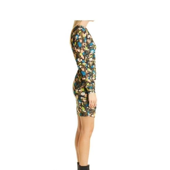 TED BAKER NWT Tina Ruched Front Long Sleeve Minidress Colorful Size 8-10 $225 - Picture 6 of 8